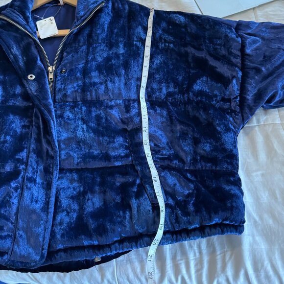 Free People Velvet Puffer Bomber Jacket - Picture 10 of 11